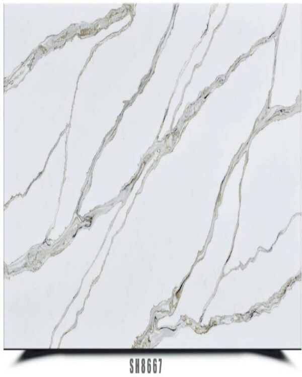 white-gold quartz  slab